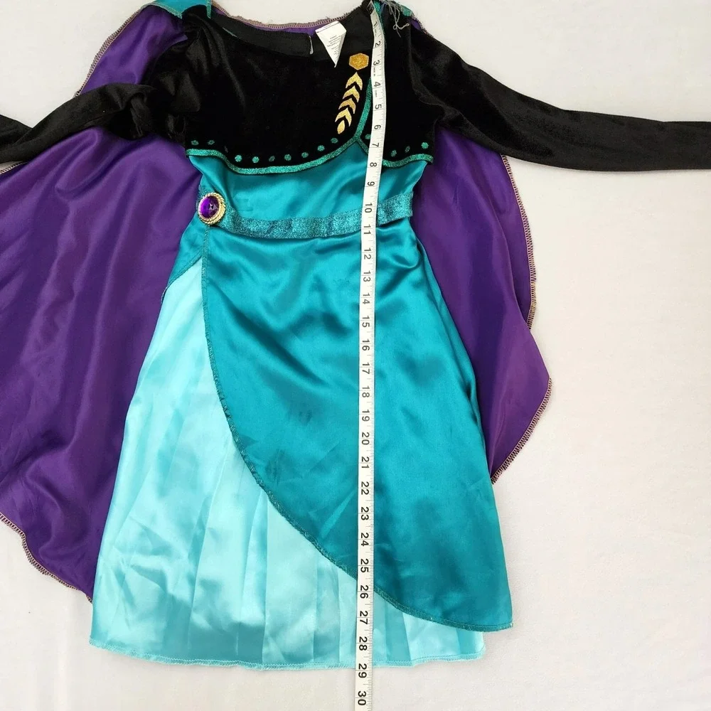 Frozen 2 Disney ANNA 2 pc Costume Dress & Cape Size 4-6X Pretend Play Halloween